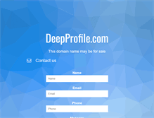 Tablet Screenshot of deepprofile.com